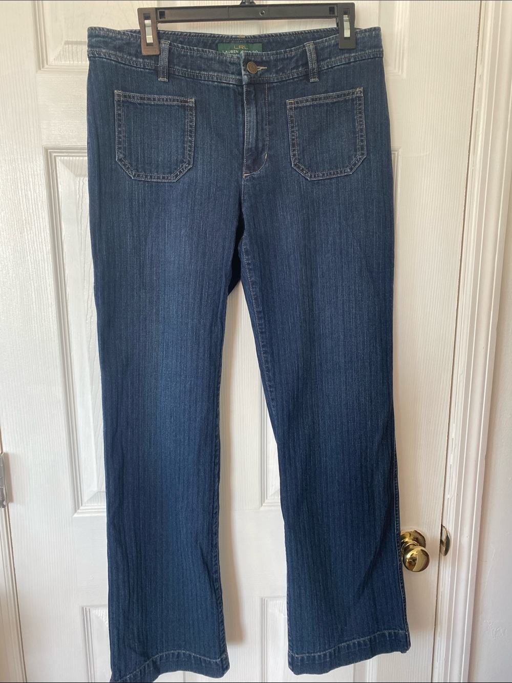 Lauren Ralph Lauren Women's Straight-Leg Jeans in Dark Blue Denim